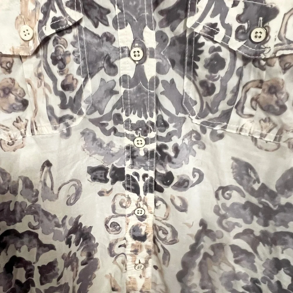 Tory Burch Brigitte Medallion silk Cotton Long-Sleeve Button-Up Blouse